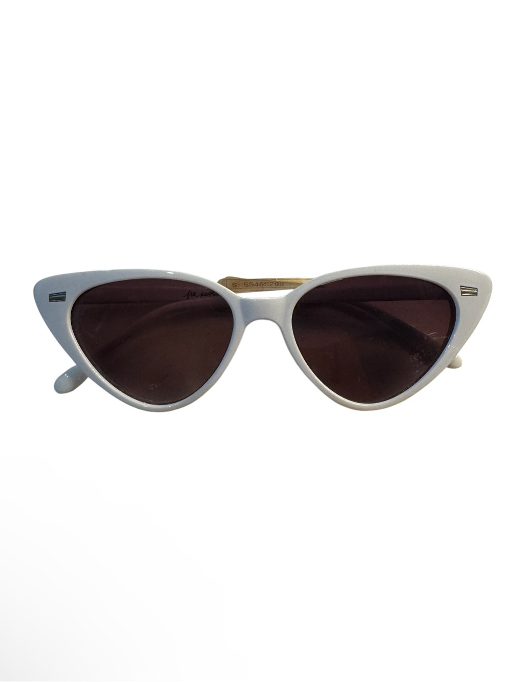 Free People white frame cat eye sunglasses NEW